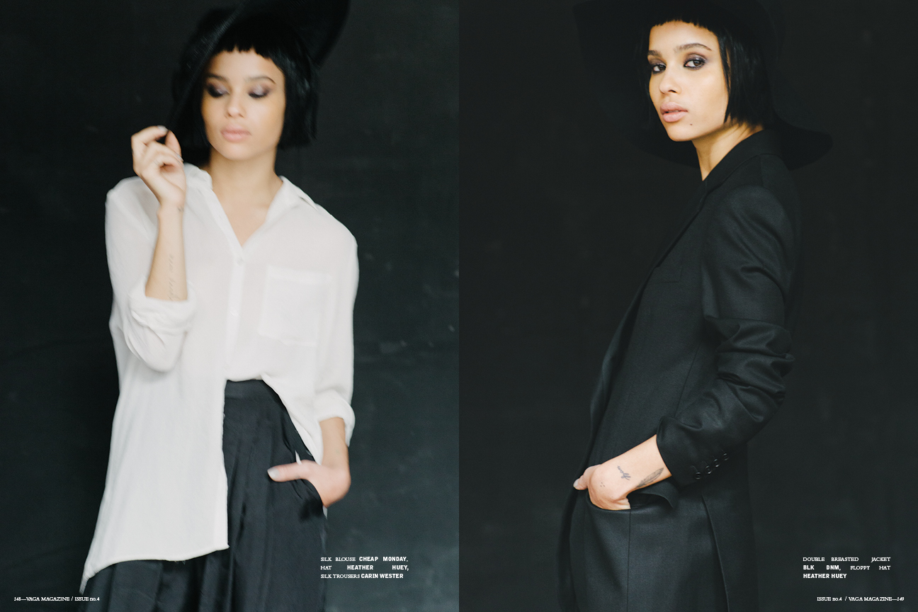 Zoe Kravitz for VAGA magazine editorial