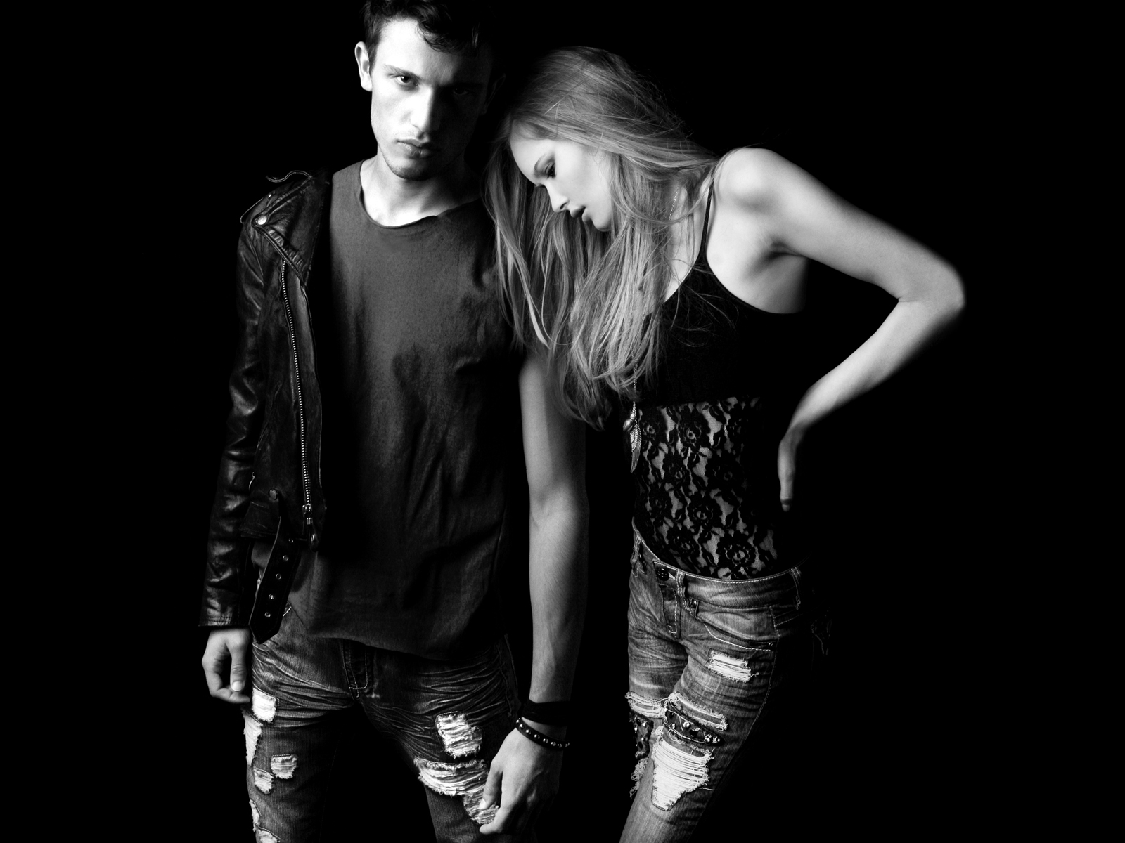 antique rivet art direction denim campaign urban couple